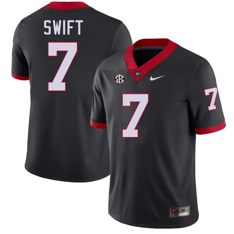 D'Andre Swift Georgia Jersey,University Of Georgia Bulldogs Football Jersey,Uniforms,Gears-Black